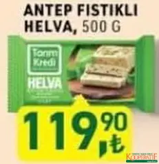 TARIM KREDİ ANTEP FISTIKLI HELVA 500 G fiyat ve kampanya bilgisi